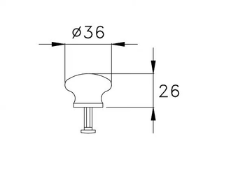 ROMA 1084/36 - Metal furniture knob by RUBINETTERIE STELLA - view 3